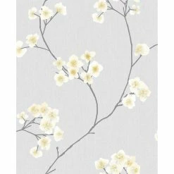 Promo 😀 Australia Sale - Superfresco Easy 1/2m Grey / Ochre Radiance Wallpaper Sample Grey Yellow 👏