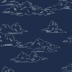 Brand new 🔔 Australia Only - Superfresco Easy 1/2m Vintage Cloud Navy Wallpaper Sample Other 🎁