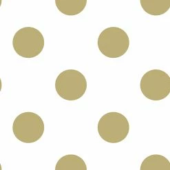 Cheap 🛒 Australia Sale - Superfresco Easy 52cm X 10m Dotty Gold And White Wallpaper Gold / White ✔️