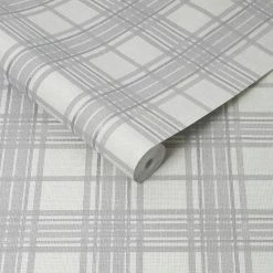 Outlet 👍 Superfresco Easy Country Tartan Silver Wallpaper - Country Tartan Silver 52cm X 10m - To Australia 🎁 -Superfresco Easy Sales 8346cda1f200460d83d9f24ac3690fe8