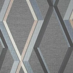 Wholesale 👏 Superfresco Easy 52cm X 10m Prestige Geo Charcoal Wallpaper - To Australia 🎉