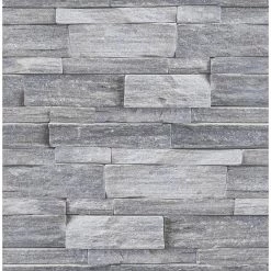 Budget ✔️ Superfresco Easy 1/2m Grey Stone Wall Wallpaper Sample - To Australia ❤️