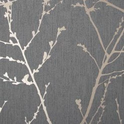 Cheap 🧨 Australia Sale - Superfresco Easy Graham & Brown 1/2m Innocence Charcoal / Copper Wallpaper Sample Other ❤️