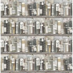 Best Sale 🎁 Australia Only - Superfresco Easy Vintage Book Case Wallpaper - Multi ½m 👍